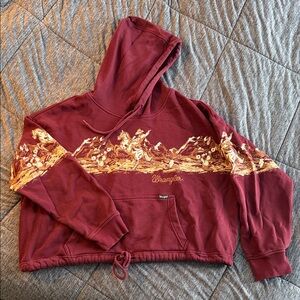 Wrangler Burgundy Western Hoodie